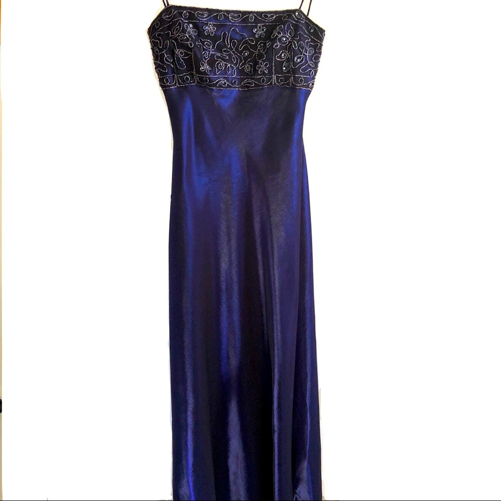 Shimmery cobalt formal dress